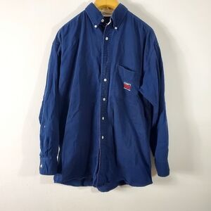 Vintage Chaps Ralph Lauren Shirt Jacket Logo Buttons Down Blue Men M
